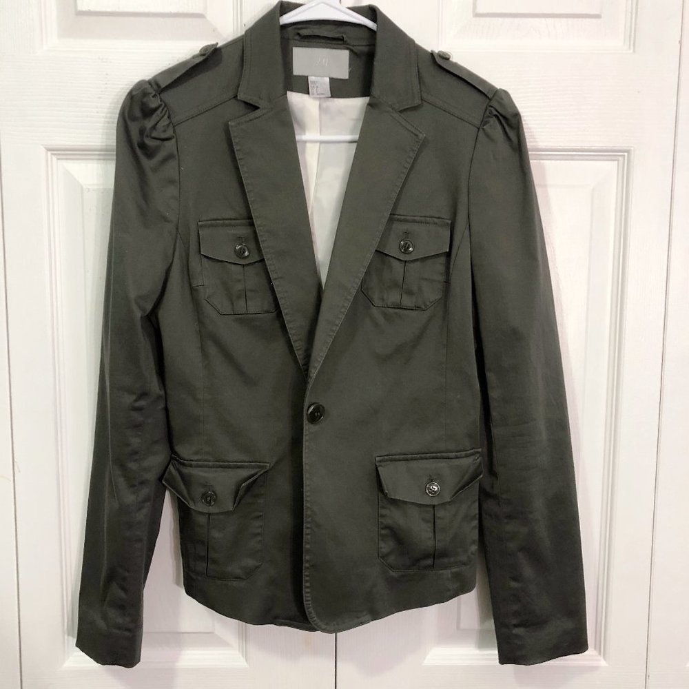 H&M Women Grey Jacket Blazer
